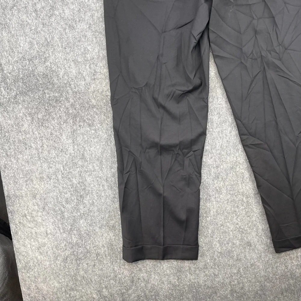 Kirkland Signature Pants Mens 34x30 Black Made In Italy Pleated Dress Trousers